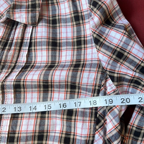 J Jill Plaid Button Down Large Petite - Picture 3 of 7